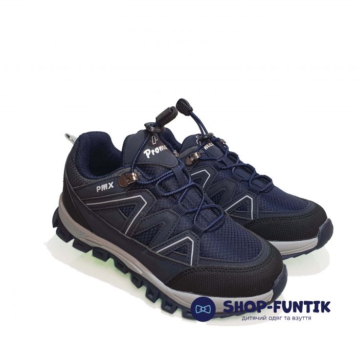 Кроссовки  Promax синие с синей резинкой 1738.01