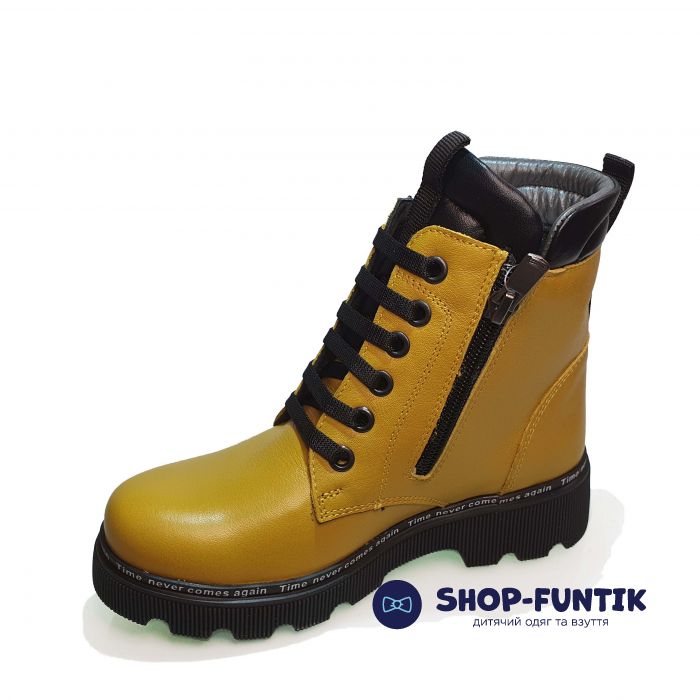 Ботинки  Minicolor горчичные с подвеской 262405