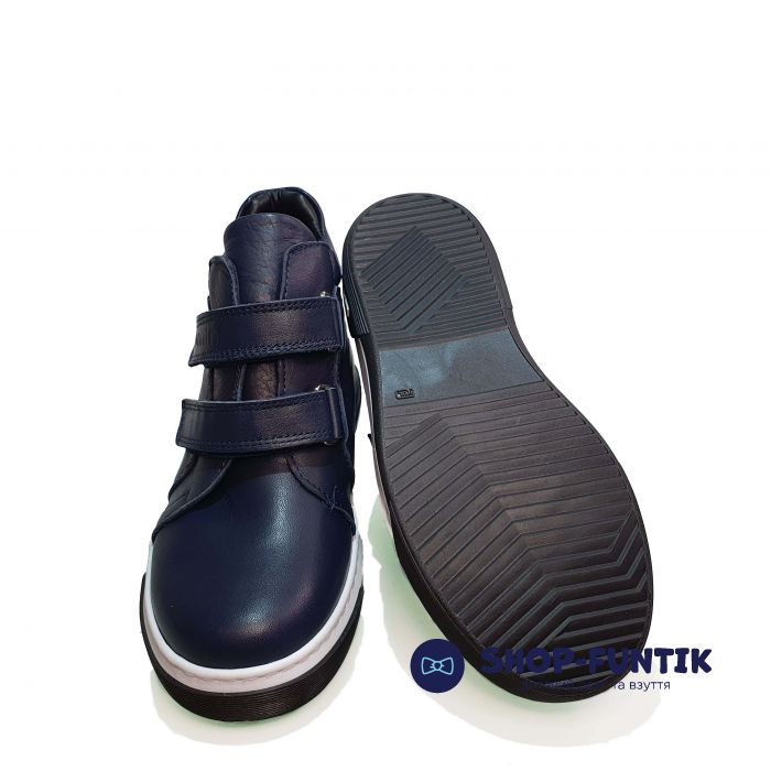 Ботинки Tomini синие на белой подошве 140