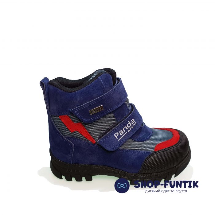 Ботинки Panda синие с серыми вставками 011