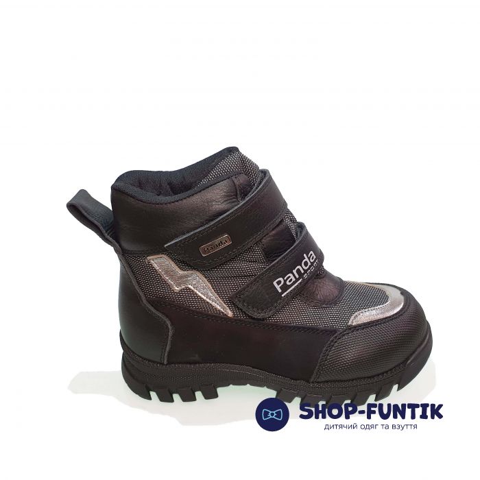 Ботинки Panda черные с серыми вставками 011.0450