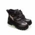 Ботинки Panda черные с серыми вставками 011.0450