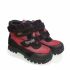 Ботинки Panda черно-красные на липучках 011.4