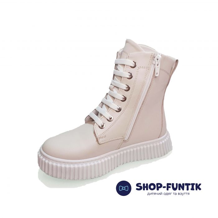 Ботинки Tunel беживые на белой подошве 24-65-05