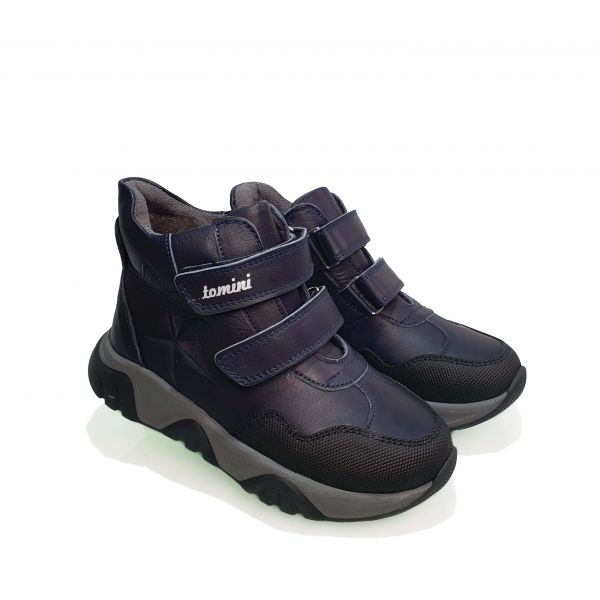 Ботинки Tomini синие на двух липучках 006.5010