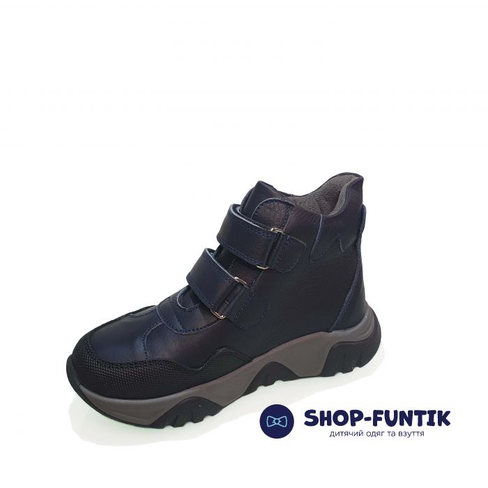 Ботинки Tomini синие на двух липучках 006.5010