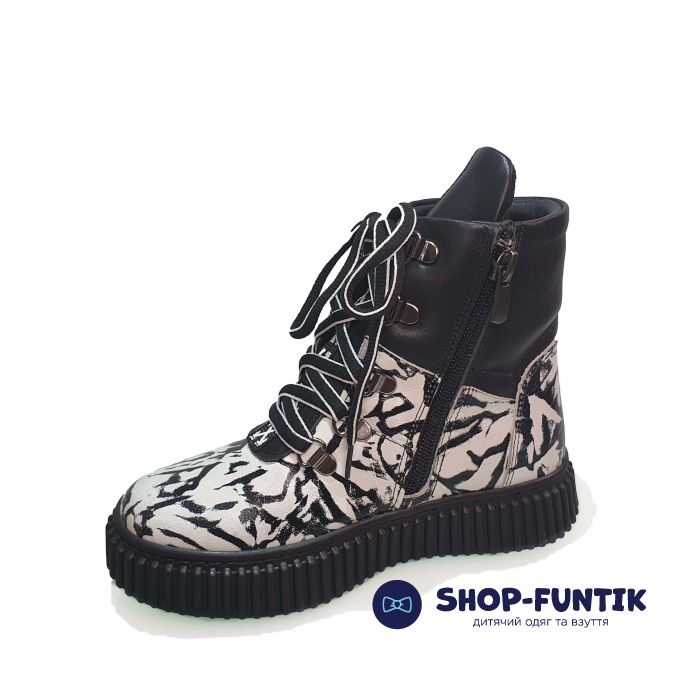 Ботинки Panda с черно-белым принтом 019.00006F
