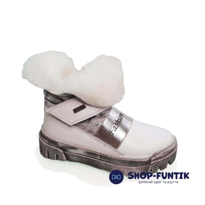 Угги Panda белые на липучке 019.1081F