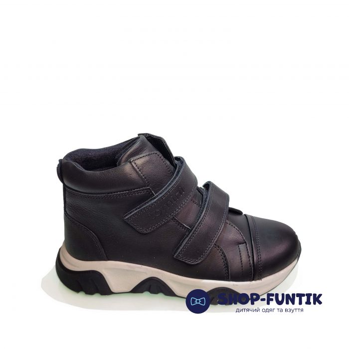 Ботинки Tomini черные на двух липучках 138