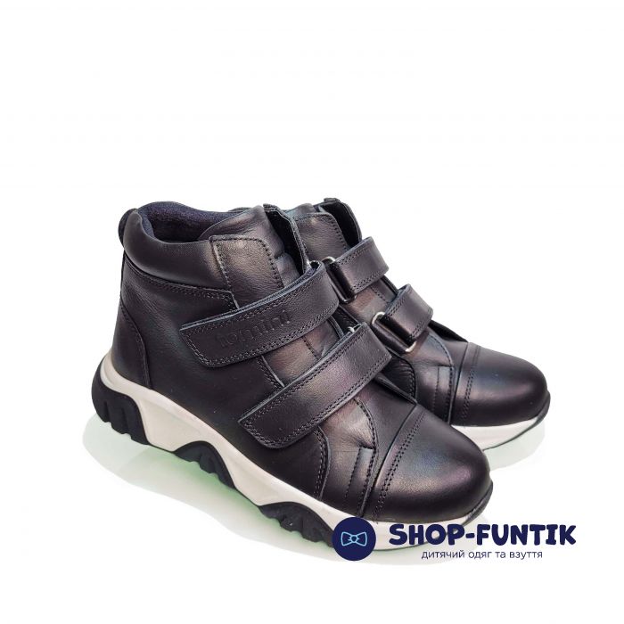 Ботинки Tomini черные на двух липучках 138