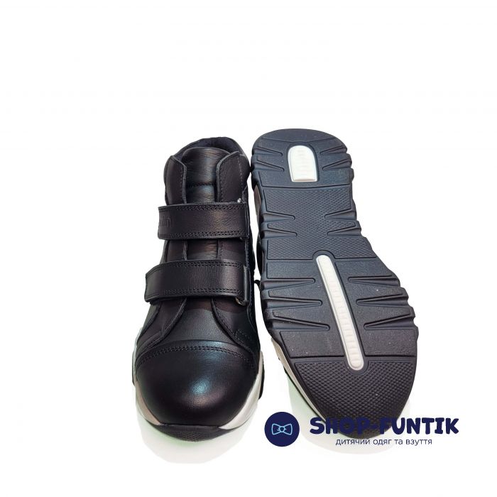 Ботинки Tomini черные на двух липучках 138