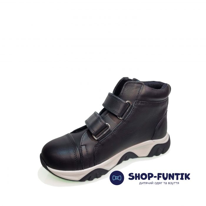 Ботинки Tomini черные на двух липучках 138