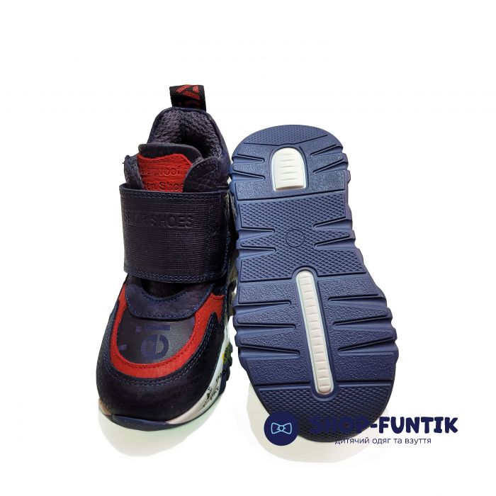 Ботинки Panda темно-синие на широкой липучке 13.0020.2