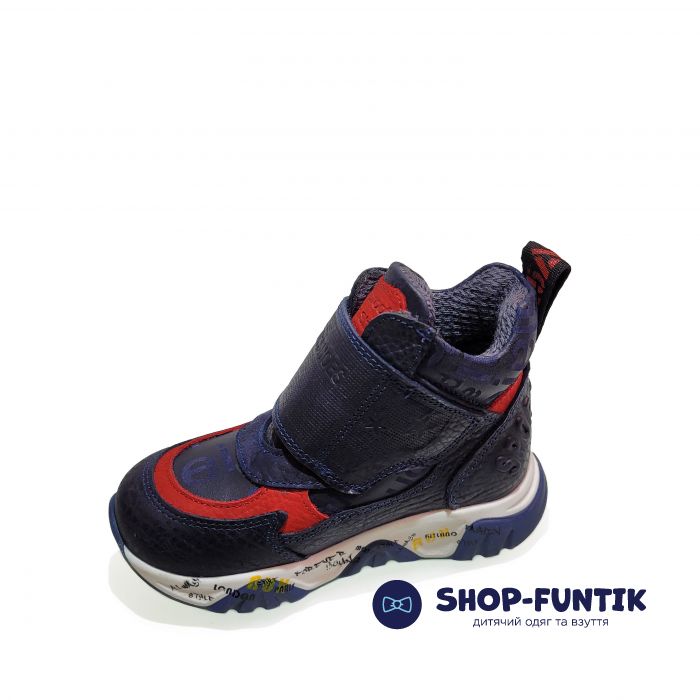 Ботинки Panda темно-синие на широкой липучке 13.0020.2