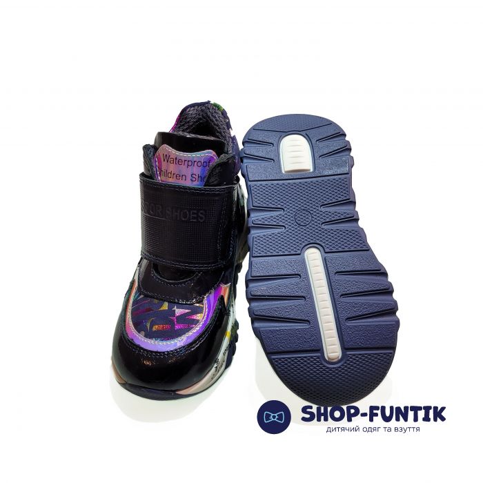 Ботинки Panda темно-синие с цветным принтом 13.0020.10