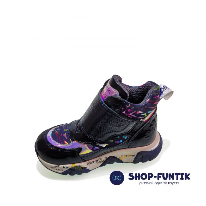 Ботинки Panda темно-синие с цветным принтом 13.0020.10