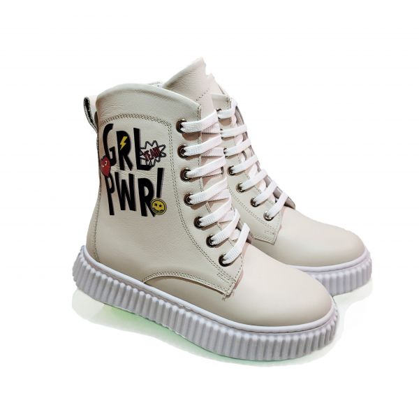 Ботинки Tunel бежевые меховые 24-90-05-01