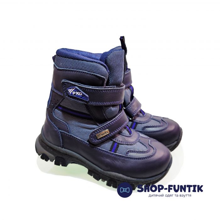 Ботинки Panda синие меховые 011.16