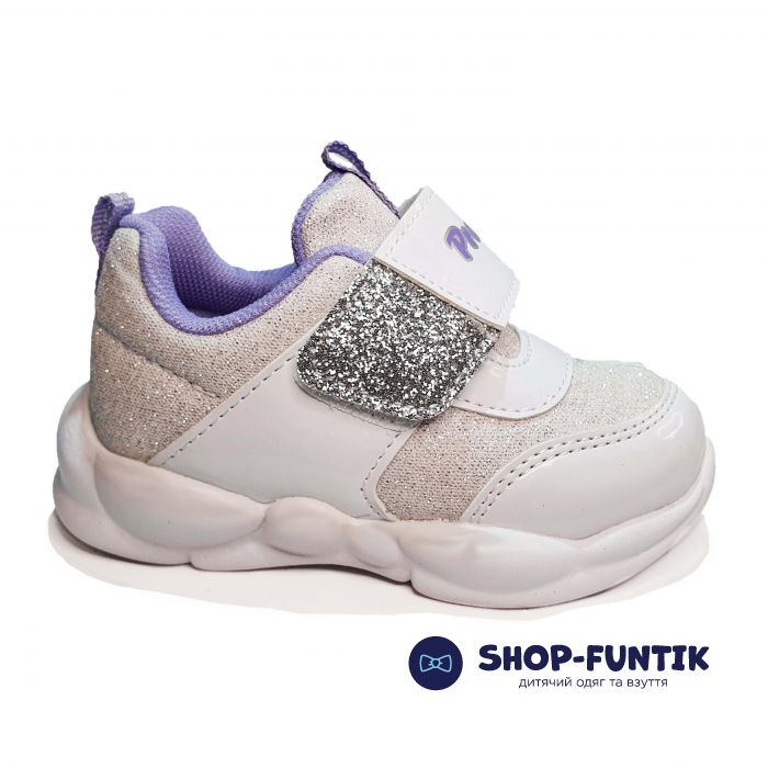 Кроссовки  Promax белые на липучке 1736-04