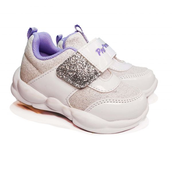 Кроссовки  Promax белые на липучке 1736-04