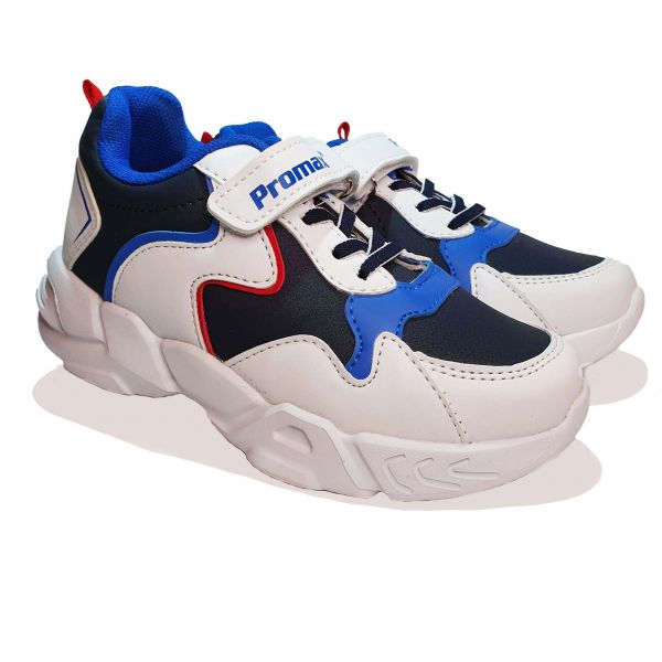 Кроссовки  Promax  бело-синие 1715