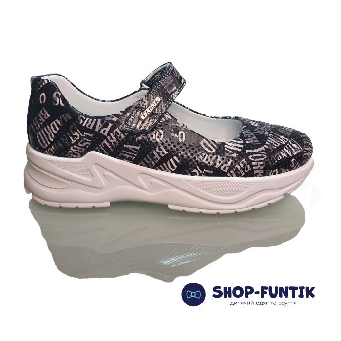 Туфли Panda черные с принтом 003.0010.421