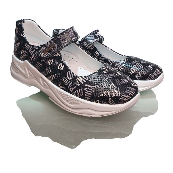 Туфли Panda черные с принтом 003.0010.421