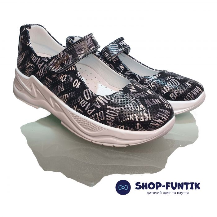 Туфли Panda черные с принтом 003.0010.421