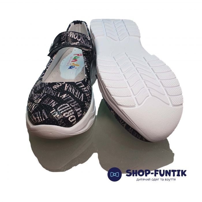 Туфли Panda черные с принтом 003.0010.421