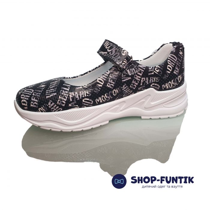 Туфли Panda черные с принтом 003.0010.421