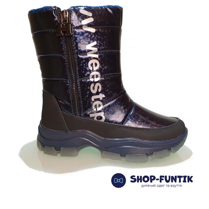 Сапоги-дутики Weestep темно-сине 8575