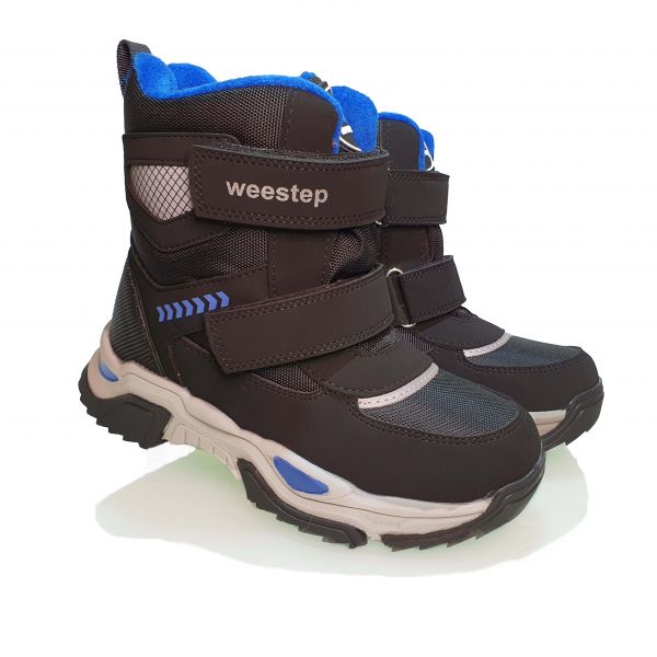 Ботинки Weestep черные с серыми вставками 8145