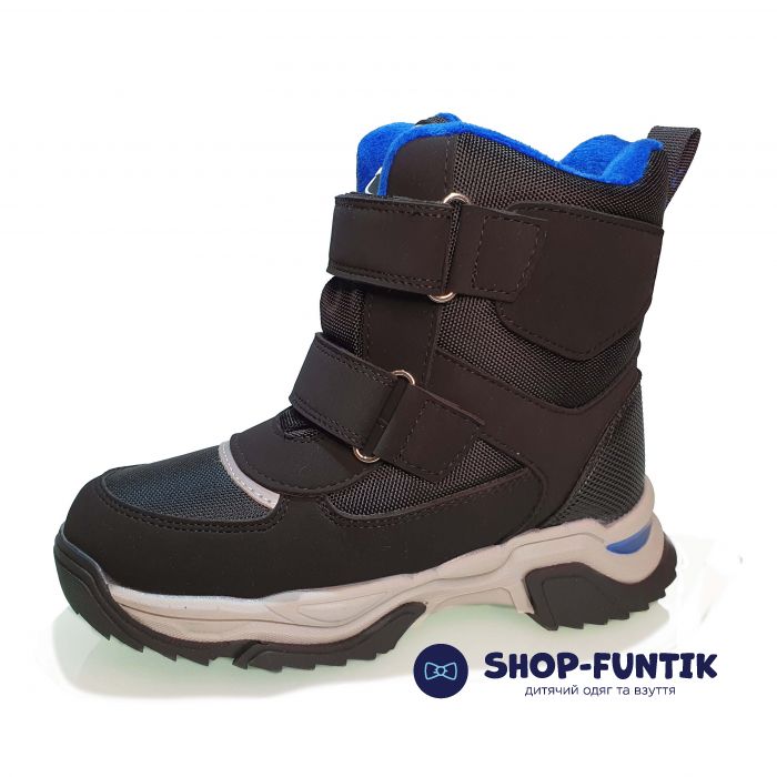 Ботинки Weestep черные с серыми вставками 8145