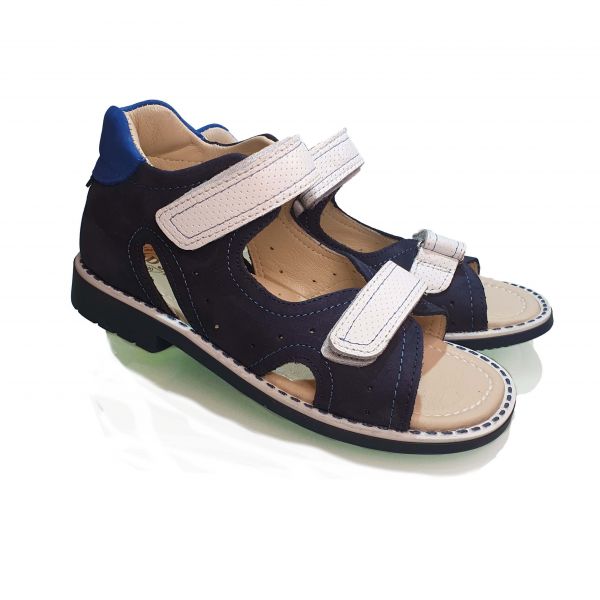 Сандалии Djoy темно-синие с двумя липучками 312-503