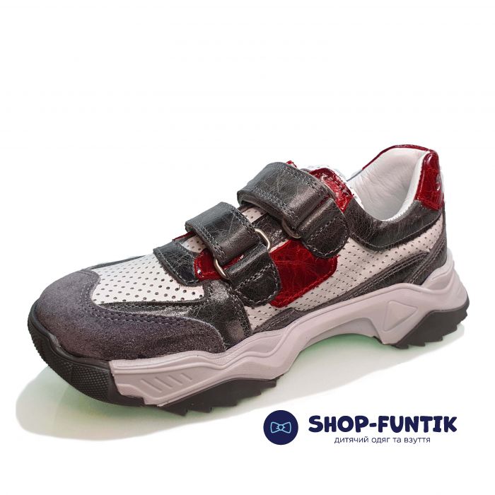 Кроссовки Panda белые с серыми вставками 013.0035 P 4