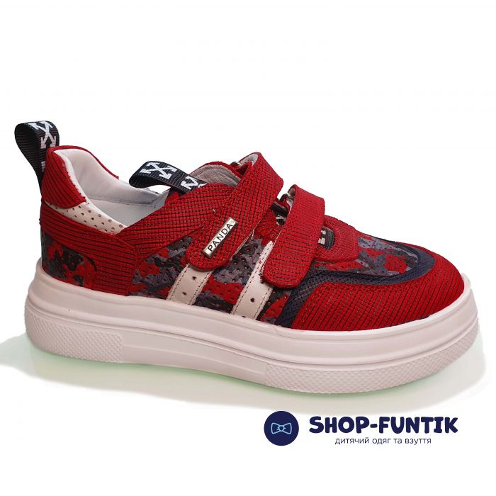 Кроссовки Panda бордовые 013.0011 P 6