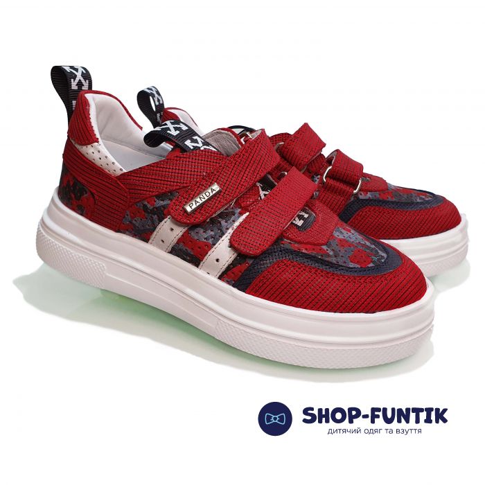 Кроссовки Panda бордовые 013.0011 P 6