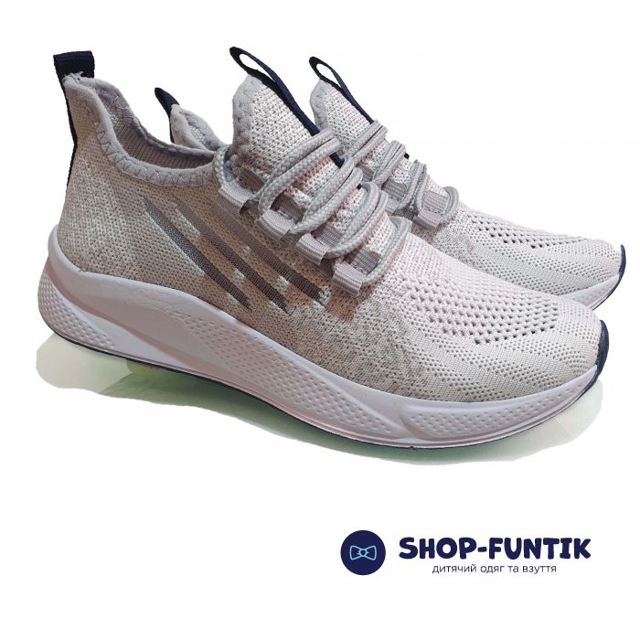 Кроссовки Minican светло-серые сетка 507-23-1