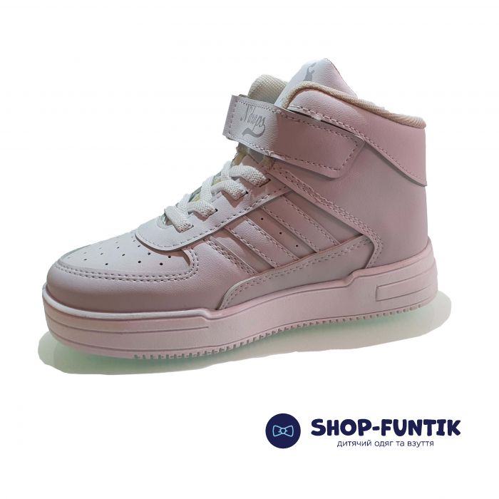 Кроссовки Minican белые с белыми полосками 08-1