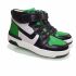 Кроссовки  Djoy зеленые с черно-бепыми вставками высокие 171--01