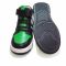 Кроссовки  Djoy зеленые с черно-бепыми вставками высокие 171--01