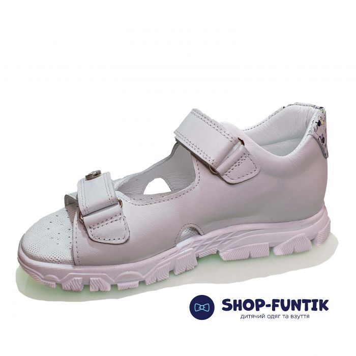 Сандалии Panda белые с серебристыми вставками 0120.12