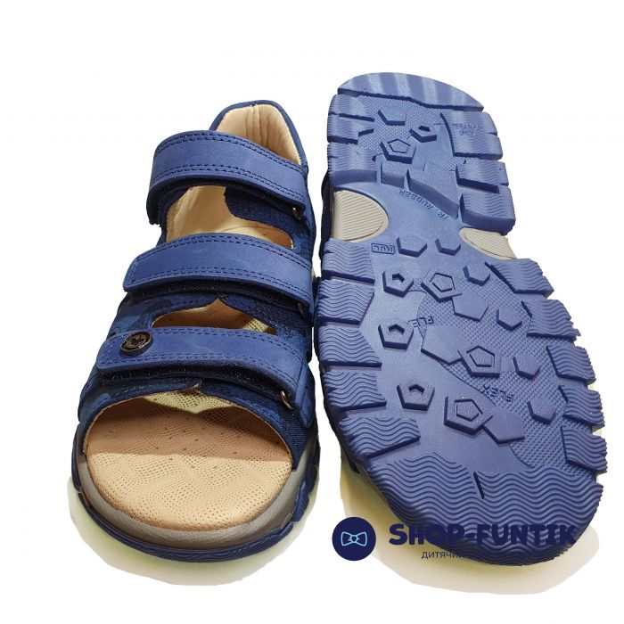 Сандалии Panda синие на трех липучках 118.03