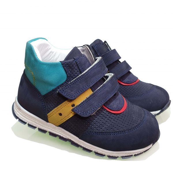 Кроссовки Panda темно-синие с цветными вставками  44