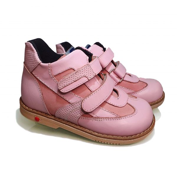 Ботинки Minimen розовые с нубуковыми вставками СМ18-42