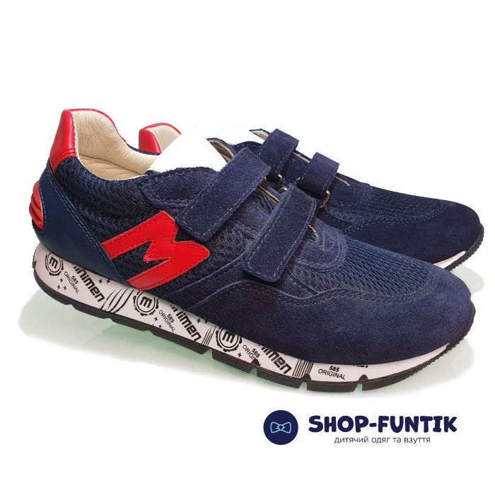 Кроссовки Minimen темно-синие с красными вставками 1482-14