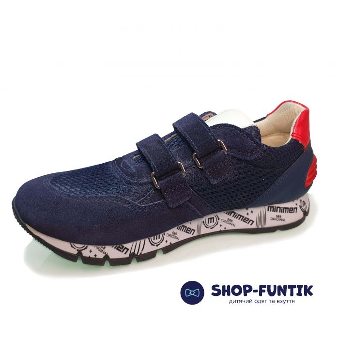 Кроссовки Minimen темно-синие с красными вставками 1482-14