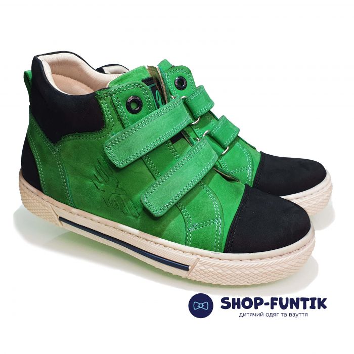 Кроссовки Minimen зеленые с черными вставками 92-5170-13-9А