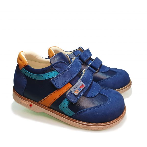 Ботинки Dr.Mymi cиние с цветными вставками К318