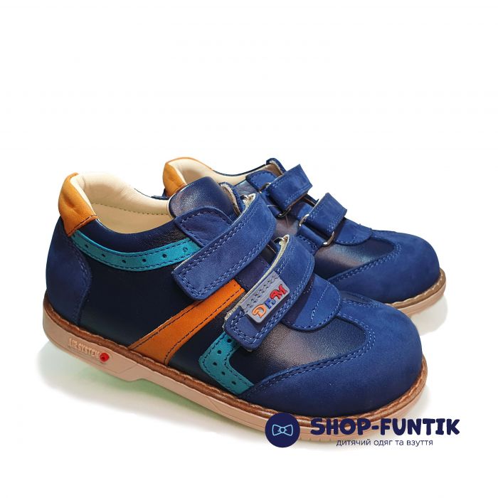 Ботинки Dr.Mymi cиние с цветными вставками К318